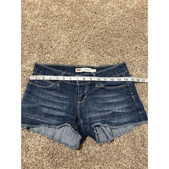 Levi's Women's Cut-Off Denim Shorts Blue Size 1J Juniors Summer Casual - Picture 3 of 5